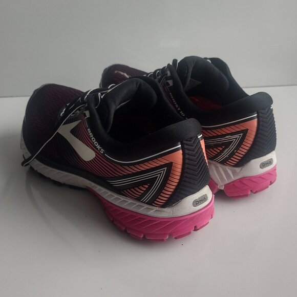 Brooks Women's  Ghost 10 1202461B067 Black Purple Running Shoes Lace Up Size 8 B - Picture 5 of 7
